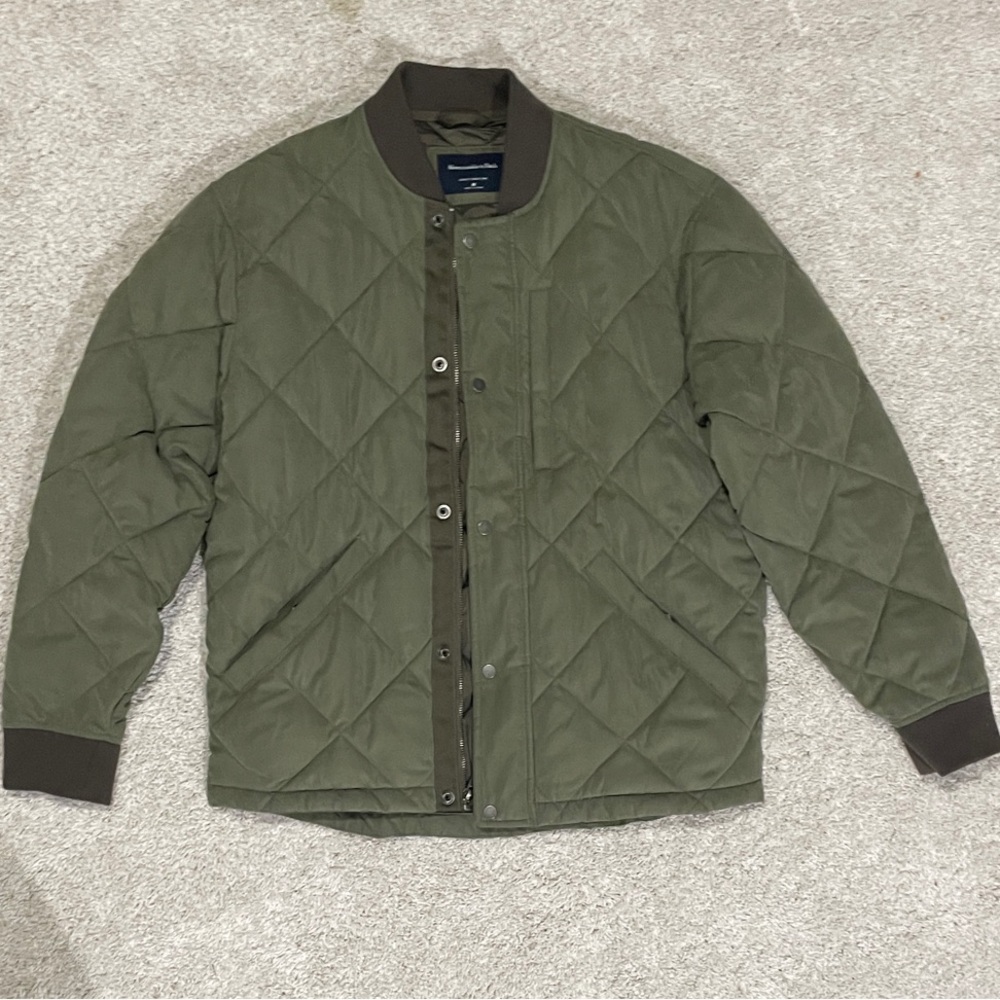 Men's  Abercromie Olive Quilted Jacket